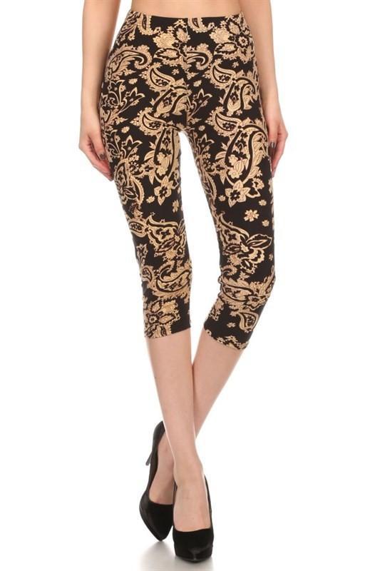 Damask Capri Leggings