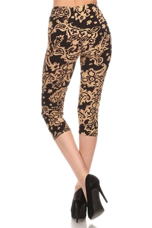 Damask Capri Leggings