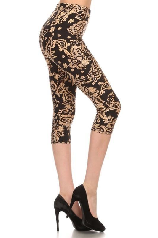 Damask Capri Leggings