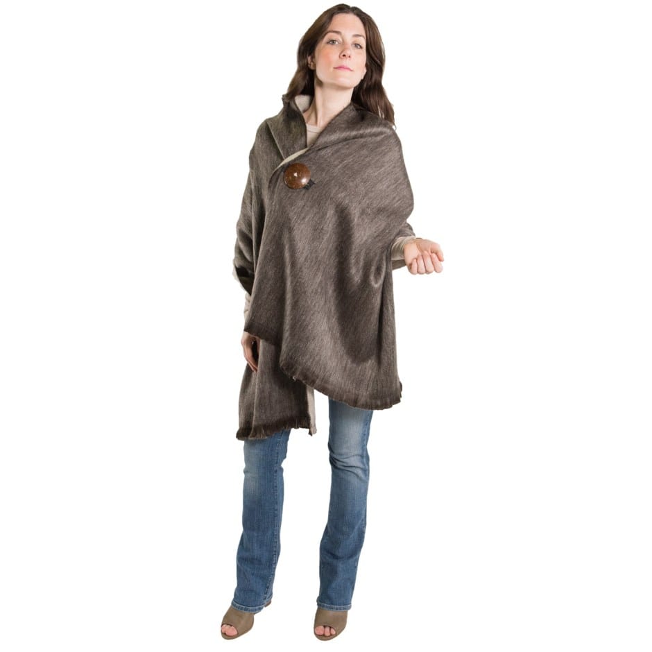 womens poncho/wrap made from alpaca wool