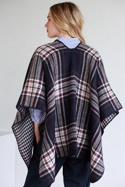 Tartan & Houndstooth Shawl rear