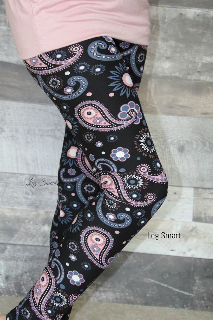 Pink Paisley One Size Leggings