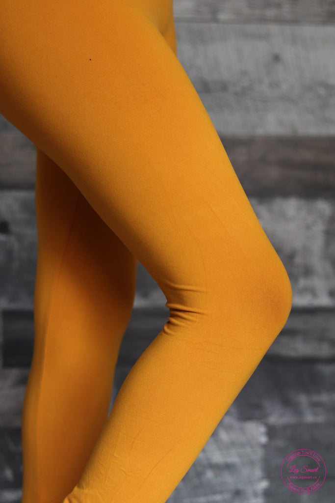 Mustard Yellow yoga band Leggings Leg Smart Canada