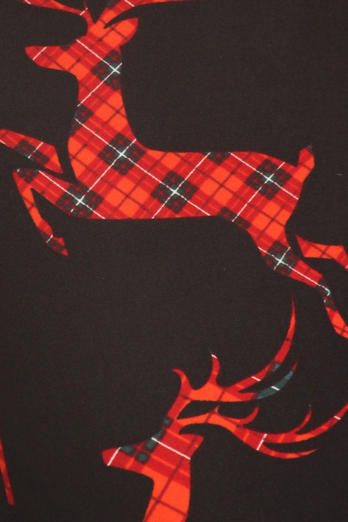 Plaid Reindeer Christmas Leggings