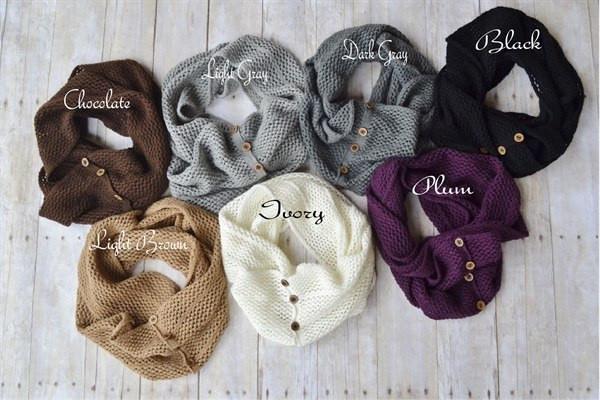 Knit Inifinity Scarf - all colours