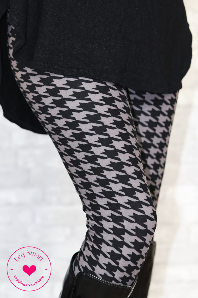Charcoal Houndstooth Leggings