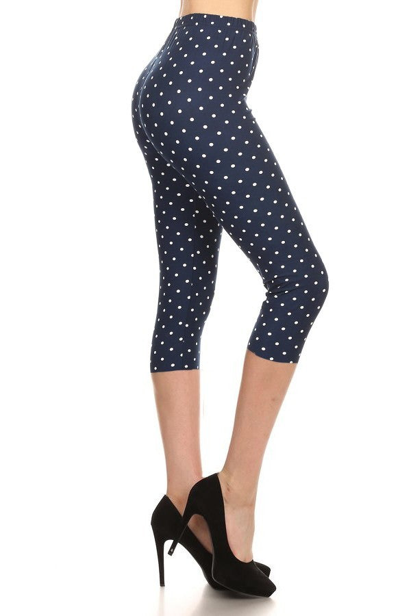 Navy polka new arrivals dot leggings