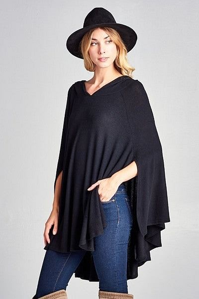 Poncho sweater clearance black