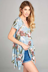 Floral Sway T (Blue)