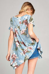 Floral Sway T (Blue)