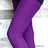 Purple Solid coloured capri leggings