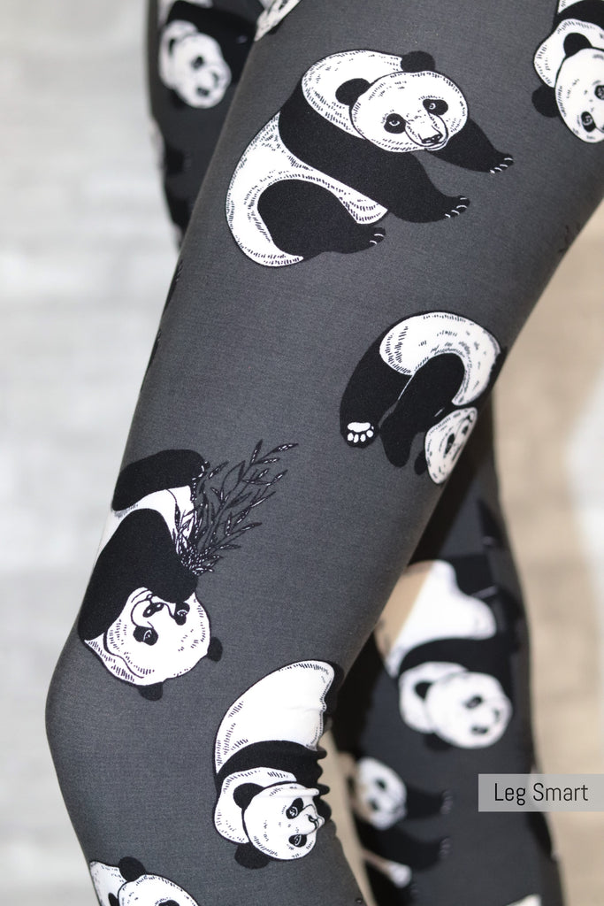 capri leggings with panda bears