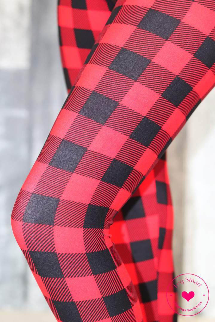 Buffalo Plaid Fleece Lined Leggings