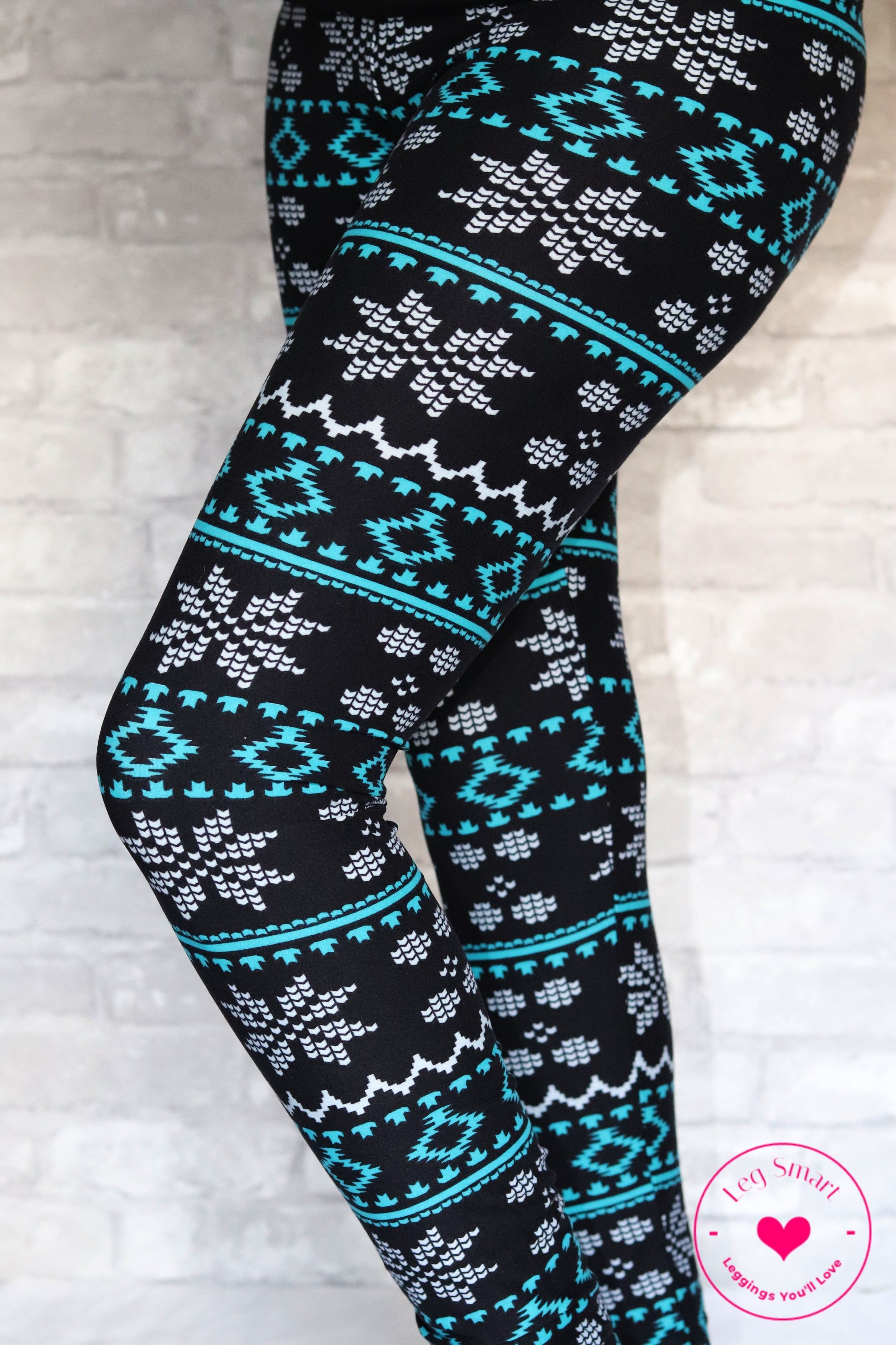 Blue Snowflake Christmas Leggings – Leg Smart