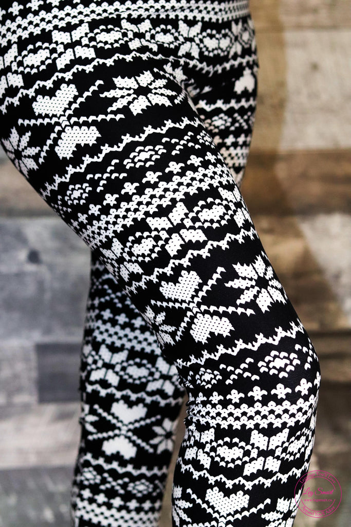Black and White winter leggings