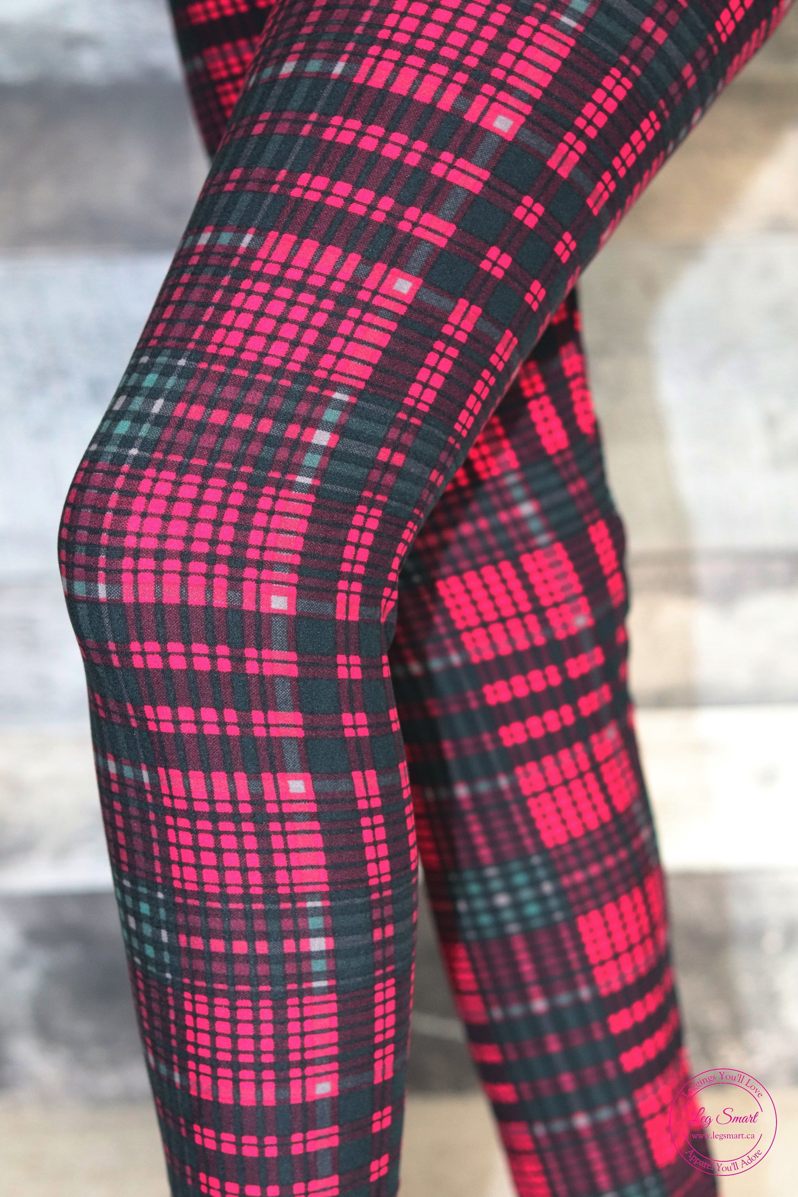 Berry Tartan Leggings – Leg Smart