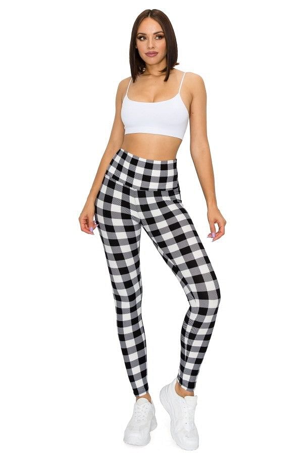 Black watch plaid leggings shop