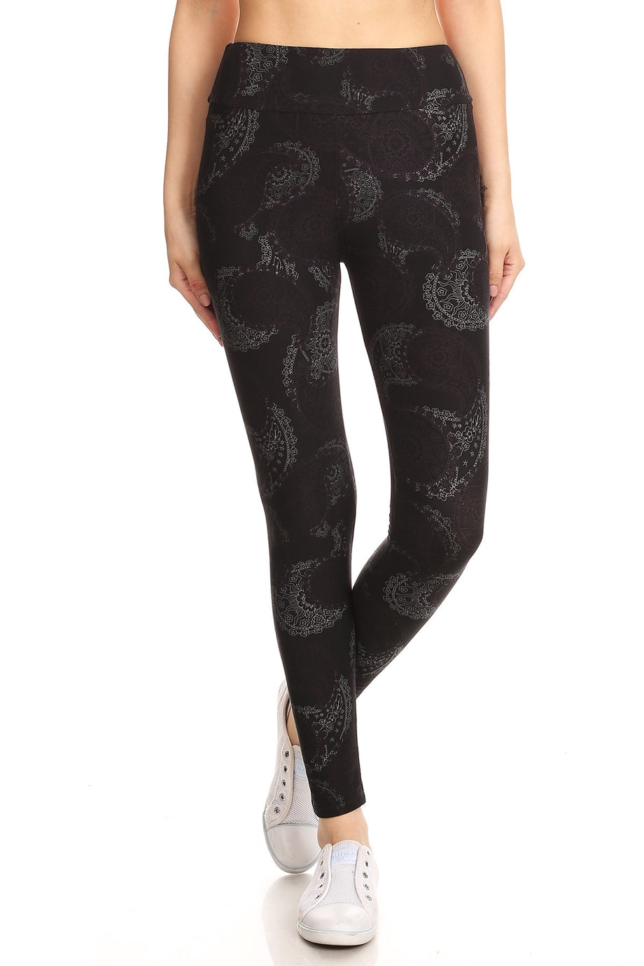 Black Paisley Leggings