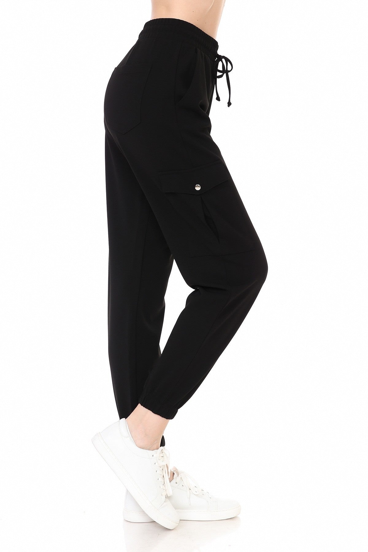 Pantalon de jogging cargo court Noir anthracite souci et sable Noir Petit