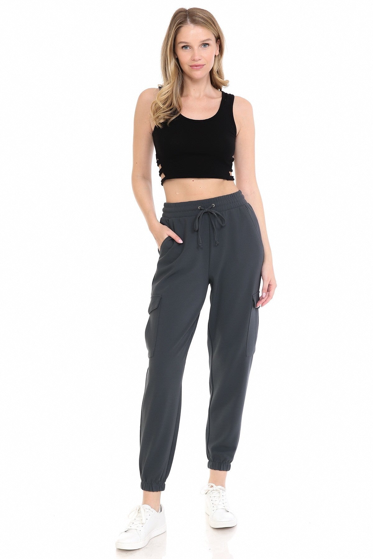 Cropped Cargo Jogger Black Charcoal Marigold Sand Charcoal Small
