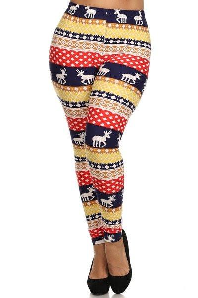 Reindeer Plus Size Legging front
