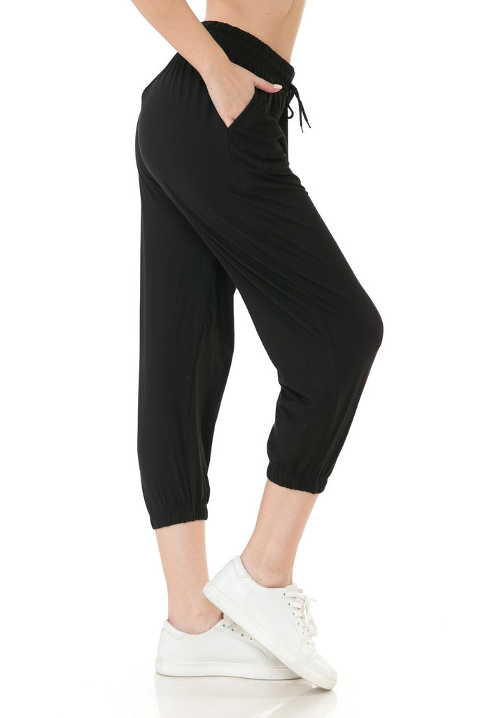black loose fit jogger made with the same buttery soft material as our leggings